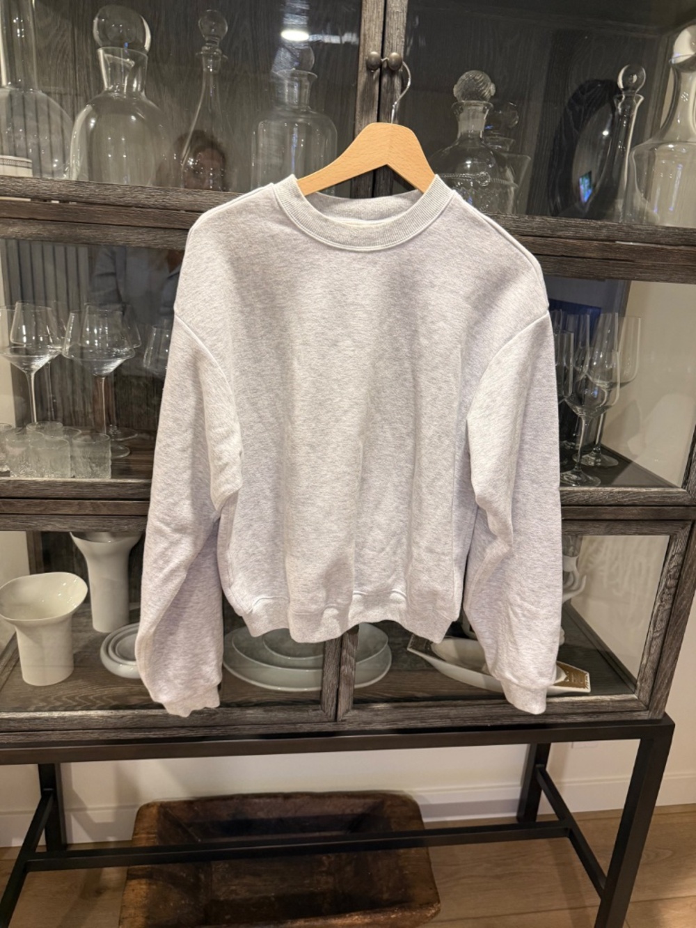 Skims  Heather Grey Classic Sweatshirt